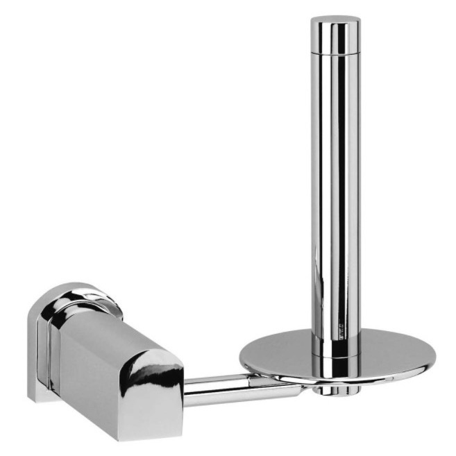 Toilet Paper Holder, Windisch 85152-CR, Chrome or Chrome and Gold Finish Vertical Toilet Roll Holder